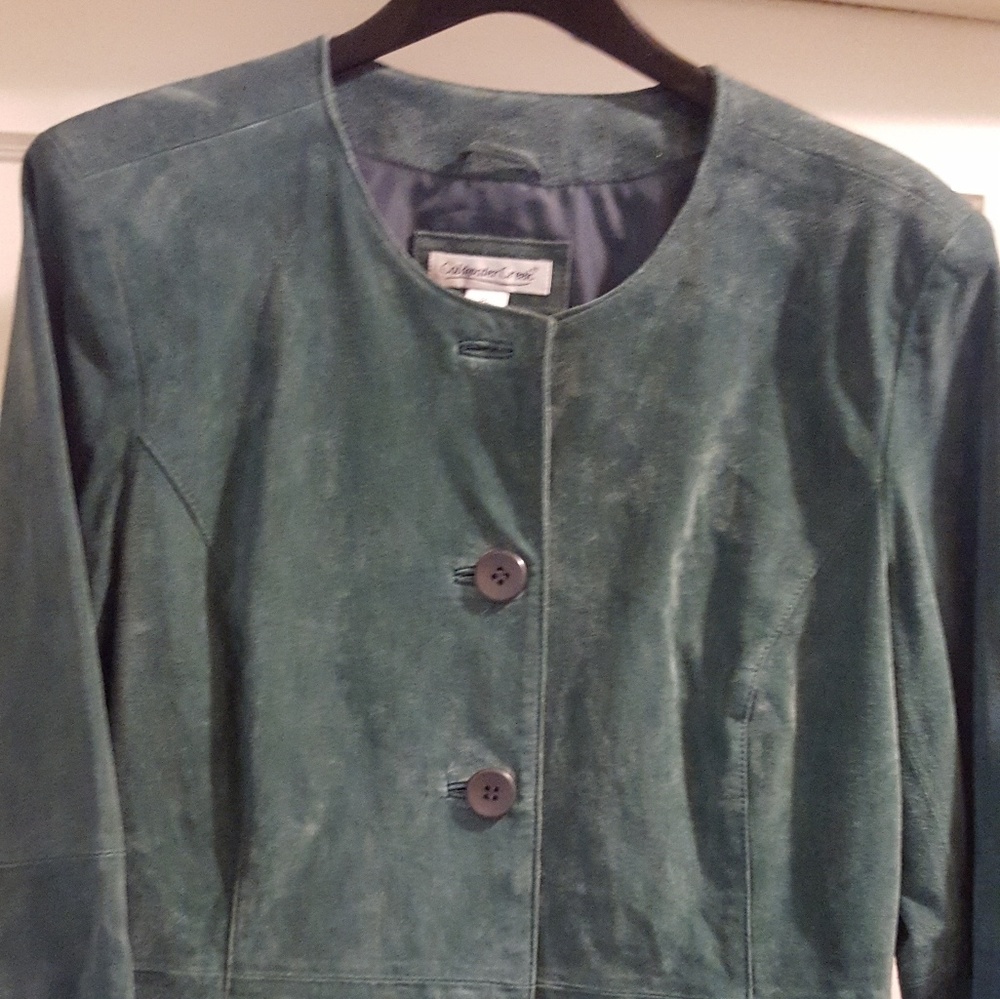 Green suede Coldwater Creek jacket